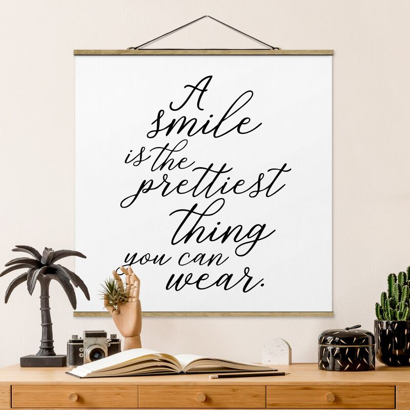 

Imagen de tela - A Smile Is The Prettiest Thing - Cuadrado 1:1 Dimensión LxA: 35cm x 35cm
