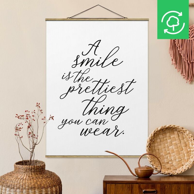 

Imagen de tela - A Smile Is The Prettiest Thing - Alto 4:3 Dimensión LxA: 66.4cm x 50cm