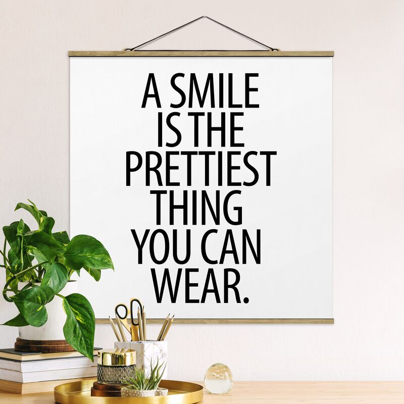 

Imagen de tela - A Smile Is The Prettiest Thing Sans Serif - Cuadrado 1:1 Dimensión LxA: 80cm x 80cm