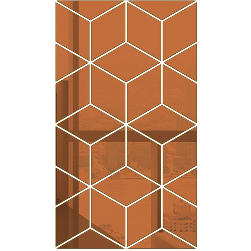 

Calcomanias de pared Etiqueta de la pared Diamante Espejo cubico Diseno reflectante DIY Familia Arte de la pared Etiqueta Decoracion