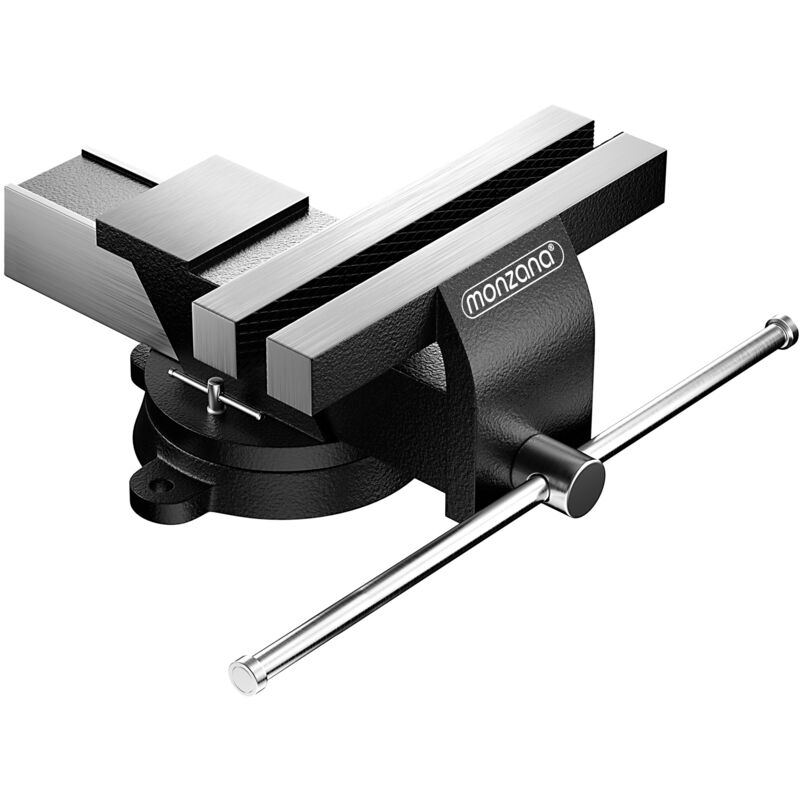 Tau d'établi 125/150mm écartement acier chrome pivotable 360° enclume atelier 125 mm