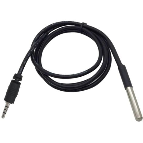 Tauchfähiger Temperatursensor SONOFF DS18B20 Schwarz