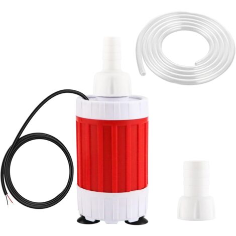 Tauchpumpe Wasserpumpe 12V 800L/H Bürstenlose Tauchwasserpumpe mit 3m Schlauch, GeräUschlose Design mit Trockenbrennschutz, Aquariumpump für Kleiner Swimmingpool, Aquarium, Garten, Wohnmobil
