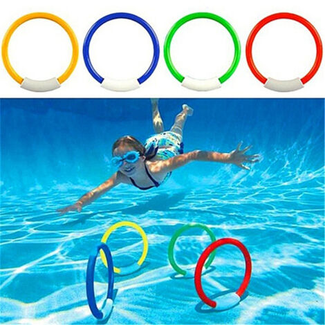 Tauchringe für Kinder – Spielzeug für Pool, Strand und Wasserspiele – 4er-Set – Ideal für den Sommer