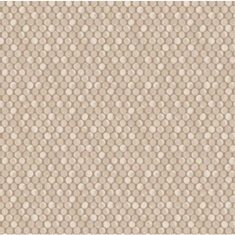 Taupe Beige Dot Wallpaper Smooth Circular Spots Geometric Pattern Paste The Wall