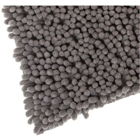(Taupe)Tapis de Bain Doux Grande Taille (80x50 cm) - Chenille microfibre à poils longs Antiderapant - Tapis Salle de bain Toilettes