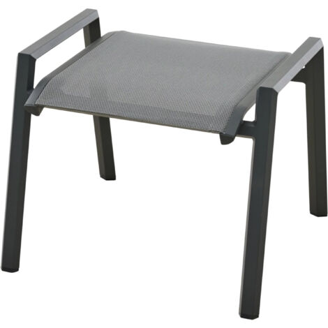 Tauro Hocker, matt anthrazit Alu,Textilbezug royal-grey