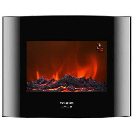 Taurus Alpatec - Cheminée électrique 2000W 2 positions de chaleur, 5 intensités de flamme, télécommande - TORONTO P