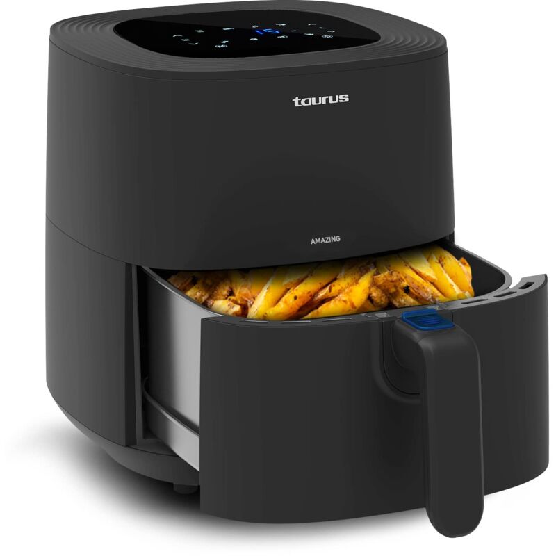 Image of Amazing AF1701D Friggitrice ad aria, senza olio, 5,5L, 800g di patate, 8 programmi, touch screen, timer, fino a 200 c, componenti con rivestimento