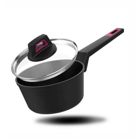 Taurus Best Moments Cazo 18 - Cazo de aluminio forjado. 18 cm diámetro. mango ergonómico. apto para todo tipo de fuegos. recubrimiento antiadherente. apto para lavavajillas. libre PFOA. negro