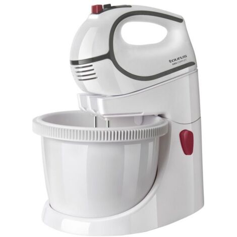 Taurus Giro Complet - Knetmaschine de Backen mit rotierender Schüssel. 500W. Schüssel de 2,5L. 5 Geschwindigkeiten + Turbo. 2 Sätze von Mixer- und Schneebesenaufsätzen: Mixer und Schneebesen. Abnehmba