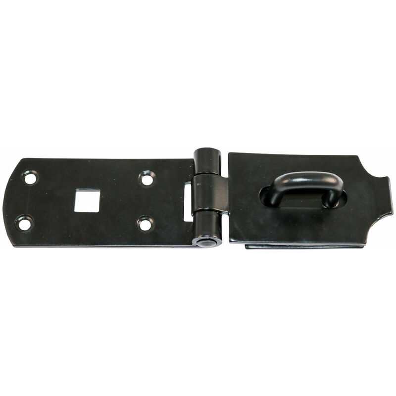 Taurus Heavy Secure Bolt On Hasp and Staple 200mm (8') Epoxy Black (1 Pack)