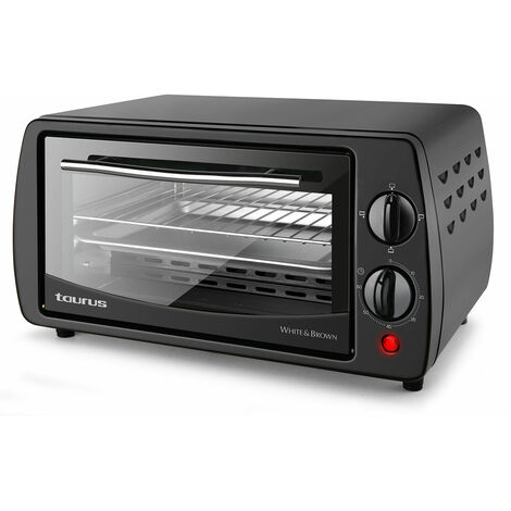 Taurus Horizon 9 - Horno eléctrico de sobremesa de 9L y 800W con 3 modos de cocción - Negro