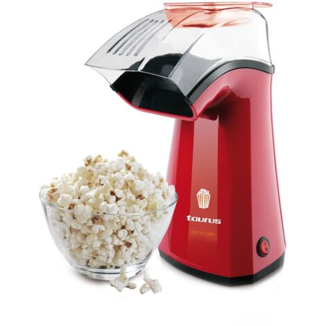 Taurus POP'N'Corn Macchine per Pop-Corn, 1100 W, Plastic, Rosso