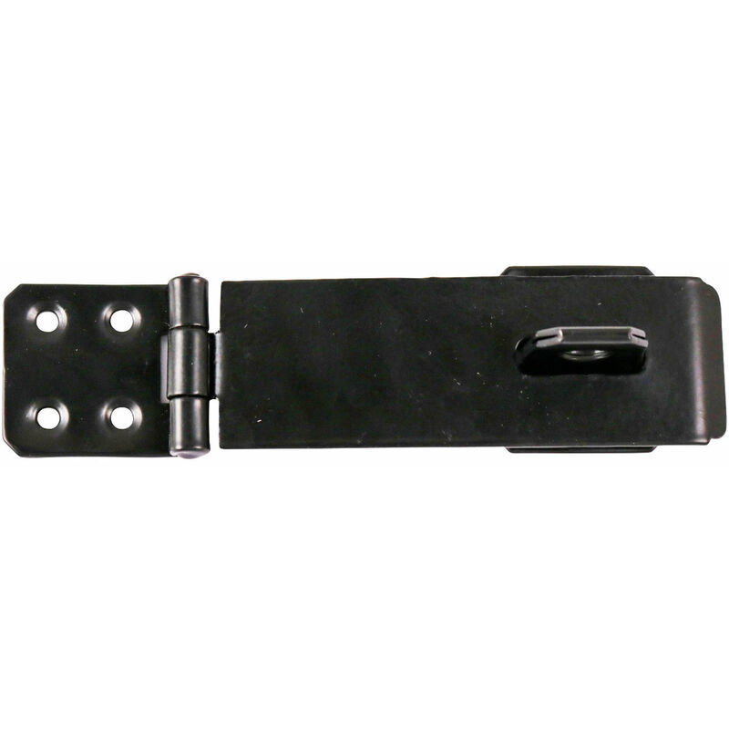 Taurus Safety Pattern Hasp and Staple 150mm (6") Epoxy Black (1 Pack)