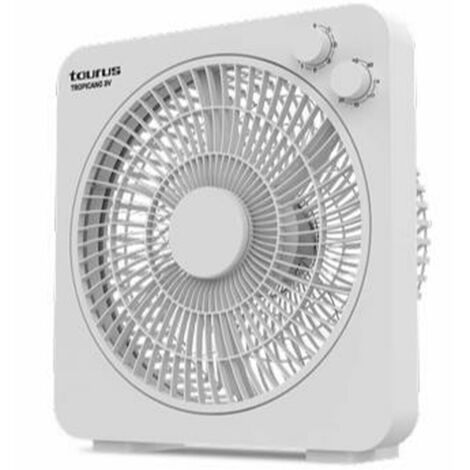 Taurus - Ventilateur de Floor Tropicano 3V 35W de Power 5 pales 3 vitesses fixes et grille rotative Timer de 60 Min Handle de Transport Anti-slip Feet Compact Design
