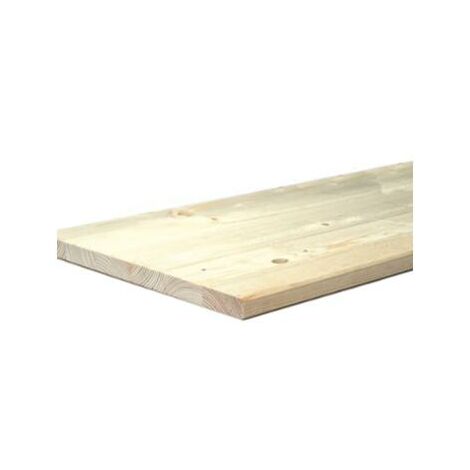 Pannello tavola 80 x 20 x 1.8 cm in legno di abete grezzo bricolage fai da te
