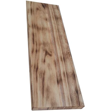 Tavola In LEGNO CountryWood – trattato con metodo Yakisugi - Misura: 15x203x2 cm - Stile: CALICO light burn