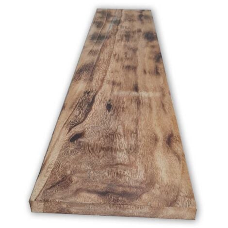 SIGNORBIT Tavola In LEGNO CountryWood – trattato con metodo Yakisugi - Stile: CALICO light burn - Misura: 20x203x2 cm