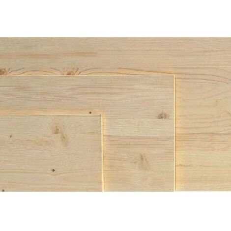 Tavola Lamellare in Abete Grezzo Squadrato 100x20 cm spessore 18 mm