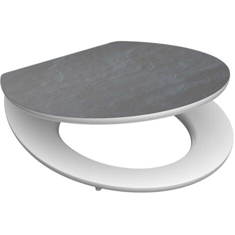 Tavoletta WC Lucida con Chiusura Ammortizzata BLACK STONE MDF SCHÜTTE