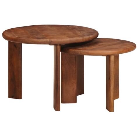 Tavoli da Caffè Nido 2 pcs Legno di mango massello vidaXL