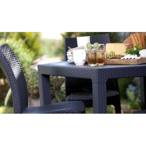 TAVOLI RATTAN KETER QUARTET95X95 BIANCHI