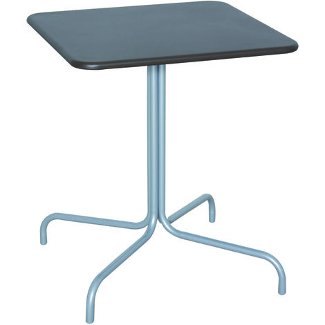 TAVOLI TAVOLO IN ACCIAIO COLORE MOKA BISTROT STREET CM.60X60XH70 ARREDO GIARDINO