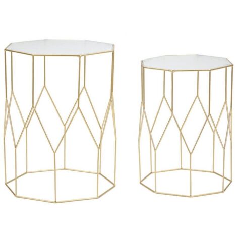 TAVOLINETTI NEW GLASS COPPIA CM Ø 37X47-31X42