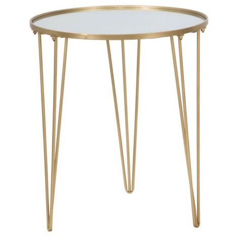 TAVOLINETTO DA CAFFE' GLAM GOLD/MIRROR CM Ø 50X58,5