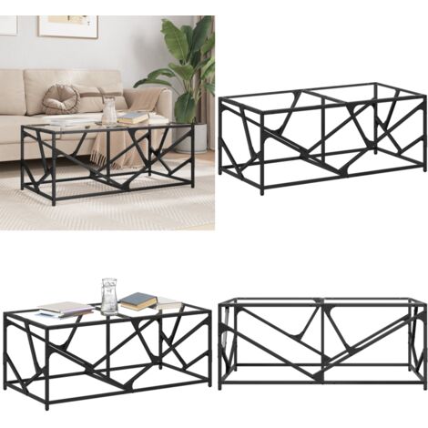 Tavolini con Piano Vetro Trasparente 2 pz 98,5x50x41cm Acciaio - Tavolino in vetro - Tavolino moderno
