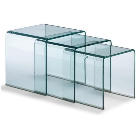 Tavolino da salotto cm 70x50H45 con ripiano in plexiglass trasparente