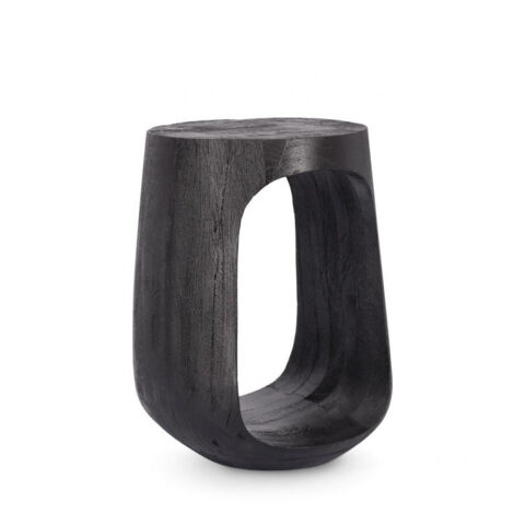 Tavolino Ø 33x45 cm Caffèblack in Legno Black