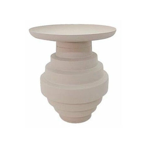 Tavolino Ø 35,5x40 cm Alka in Acciaio Beige