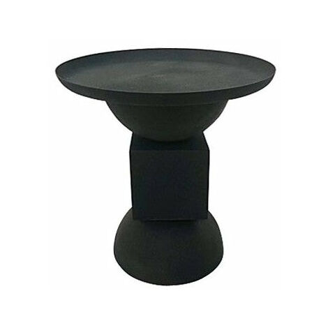 Tavolino Ø 40,5x41,5 cm Alka in Acciaio Nero