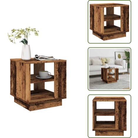 Tavolino antico - vidaXL Tavolino da Salotto Legno Antico 40x40x43 cm Legno Multistrato - Tavolino da salotto in legno