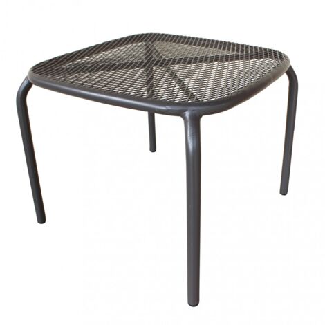 Tavolino basso 40x40 cm impilabile da giardino con struttura in acciaio Local -  DarkGray