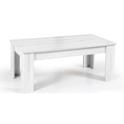 Tavolino basso bianco salotto Con un ripiano cm 100 x 50 x 40 h