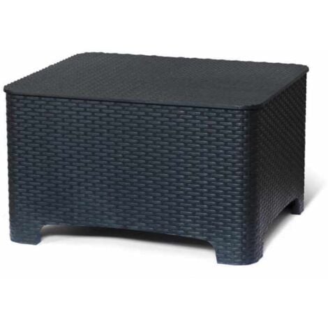 GRAND SOLEIL Tavolino basso con contenitore porta cuscini per giardino ed esterni bar ed hotel Raffaello