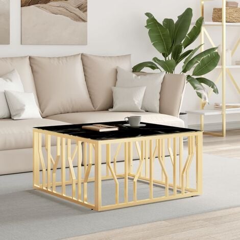 Tavolino in metallo a tamburo color oro stile glamour da salotto