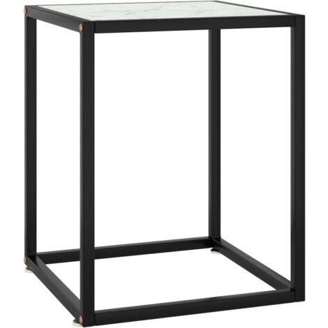 Tavolino basso da salotto 120x60x42 cm Concord bianco e nero