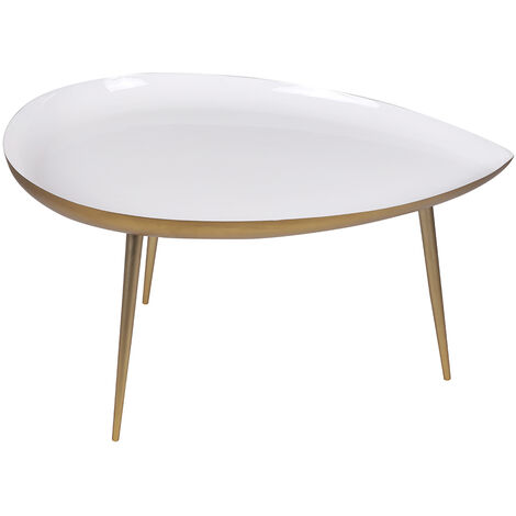 Tavolino alto modello Riomaggiore laccato bianco opaco