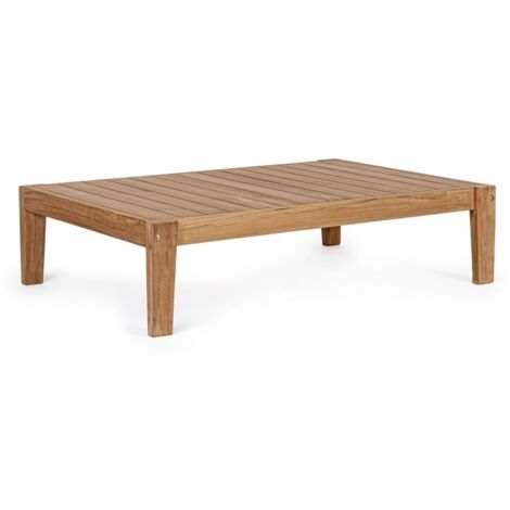 Tavolino basso "Kobo" struttura in Teak per esterno, da 120 x 80 cm