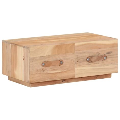 Tavolino Basso Tavolino da Salotto  Tavolino da divano 90x50x35 cm in Legno Massello di Recupero ITD26213