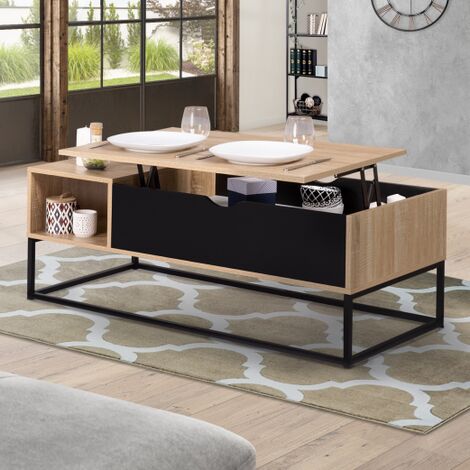 Tavolino BOSTON con contenitore dal design industriale