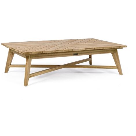 Tavolino "Coachella" con struttura in legno di Teak SVLK per esterno -Rettangolare