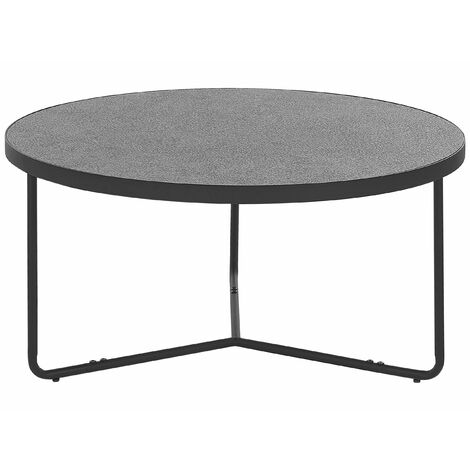 Tavolino colori legno chiaro / nero grande MELODY - Grigio