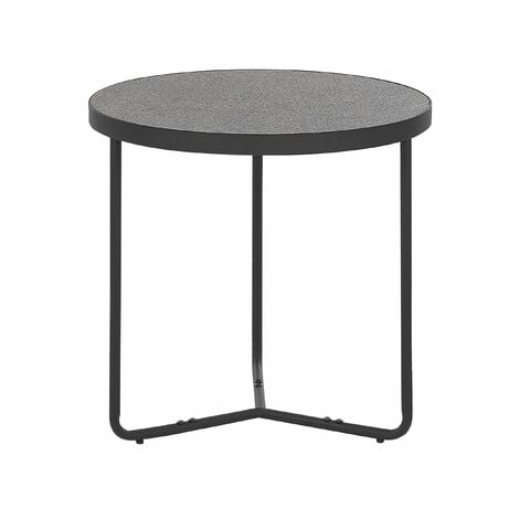 Tavolino colori legno chiaro / nero medio MELODY - Grigio