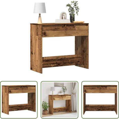 Tavolino con cassetti -  Tavolino Consolle Legno Vecchio 89x41x76,5 cm in Truciolato