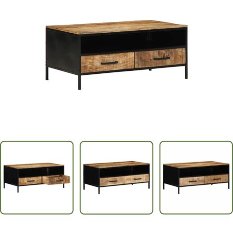 Tavolino con cassetto -  Tavolino da salotto con cassetto Marrone 90 x 50 x 40 cm